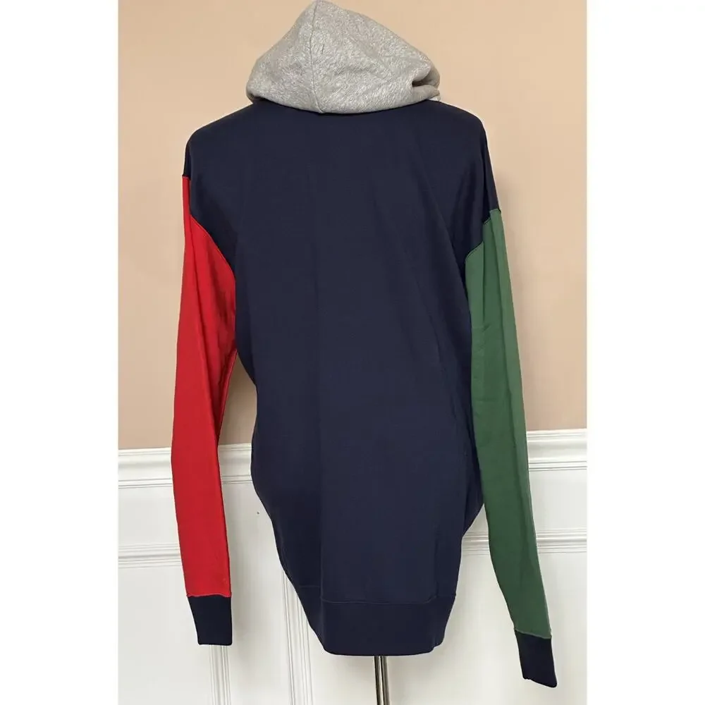 NWT $188 Polo Ralph Lauren Bear Sweatshirt with Hoodie Blue/Green/Red 2XLT/2TGL